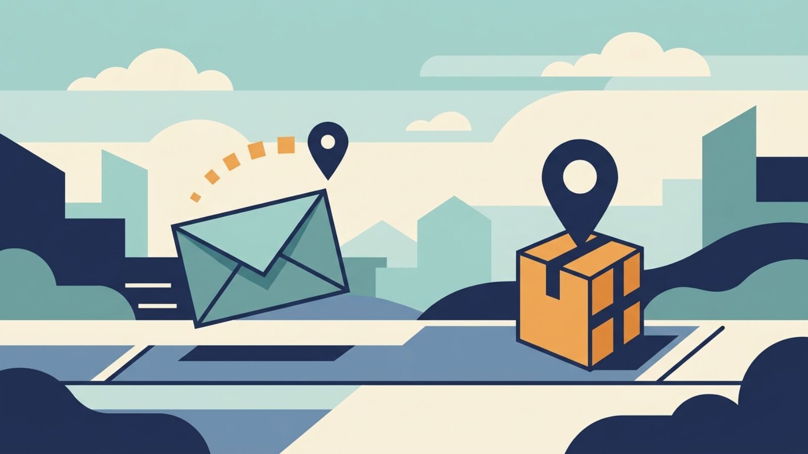 Réception et réexpédition du courrier avec iPostal1 Schéma de la réception d'un courrier à une adresse iPostal1, de sa numérisation puis de sa réexpédition à l'étranger