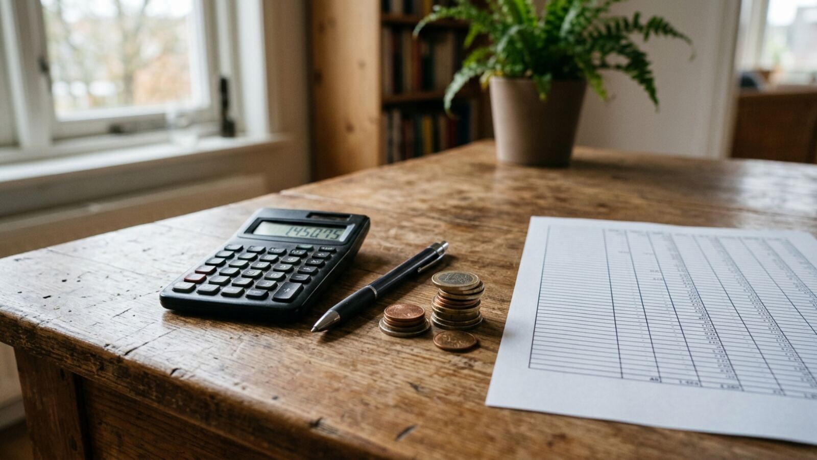 Calculatrice et relevé de frais bancaires Calculatrice posée sur un relevé de frais, pour chiffrer le coût réel d'un compte professionnel